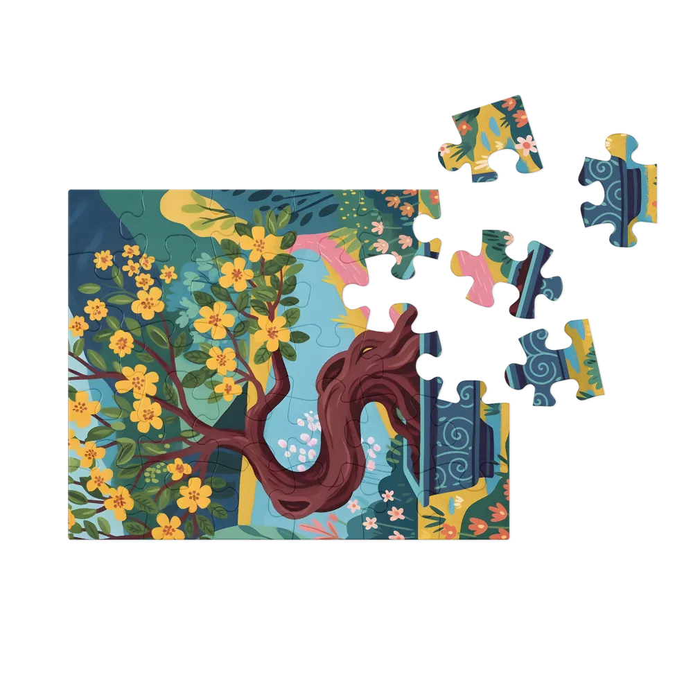 Blossoming Bonsai 
 Jigsaw Puzzle in Tin Box