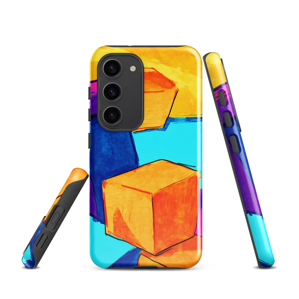 Playful Cubes in Vibrant Harmony | Phone Case |  S23 | Tough Case | Glossy