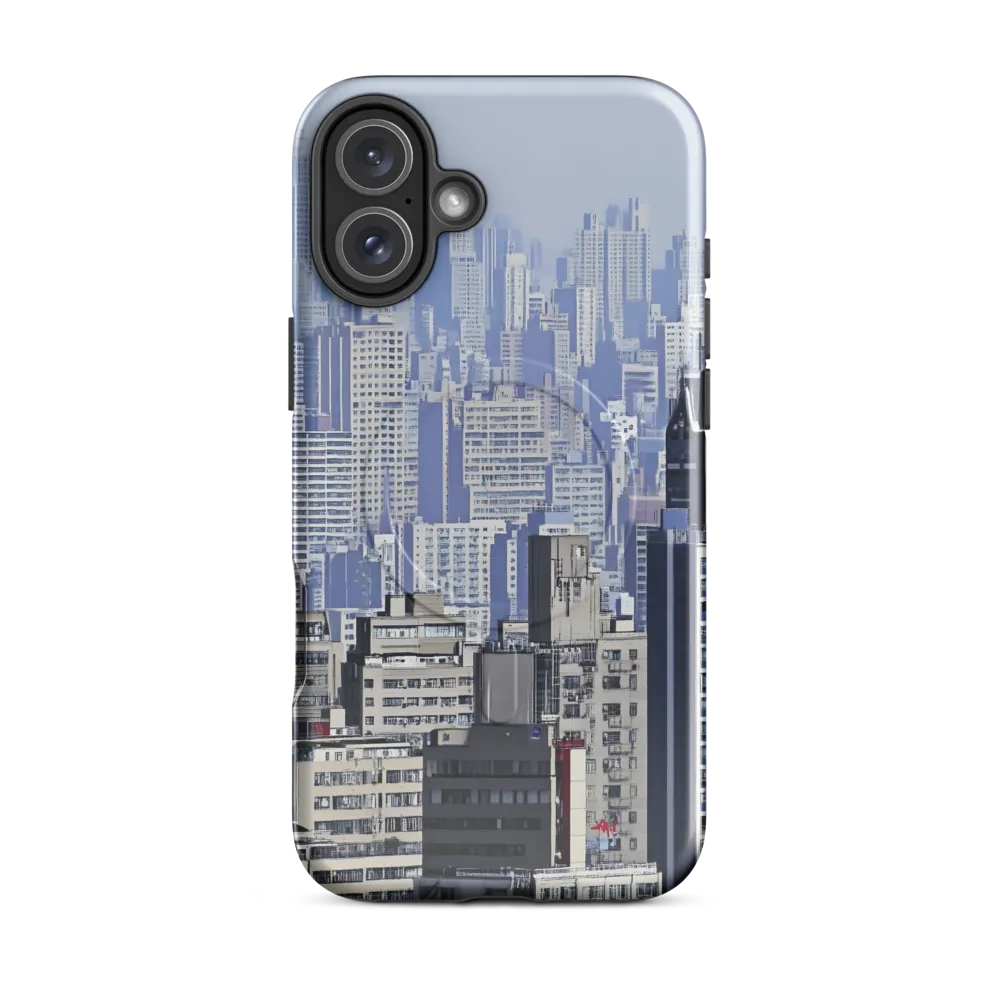 Urban Symphony: A Cityscape in Blues and Grays