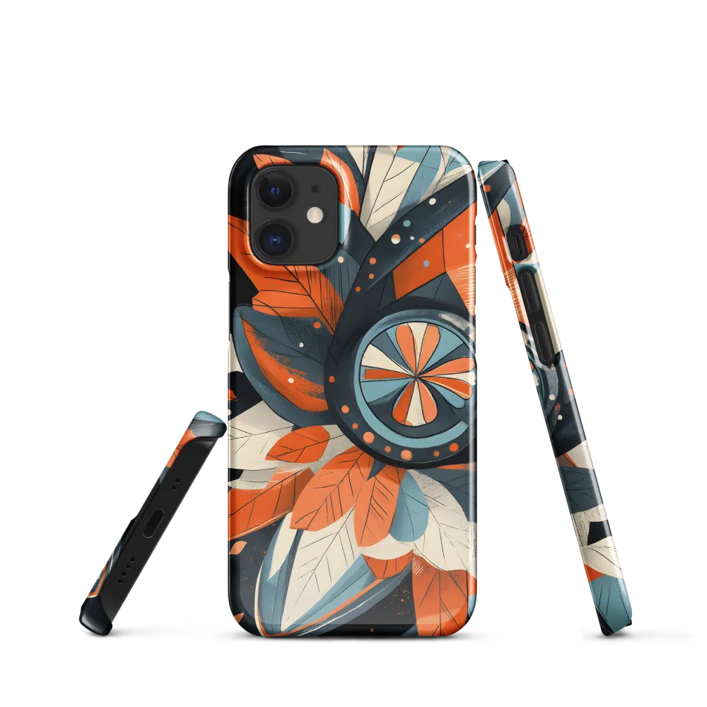 Floral Symphony in Orange and Teal