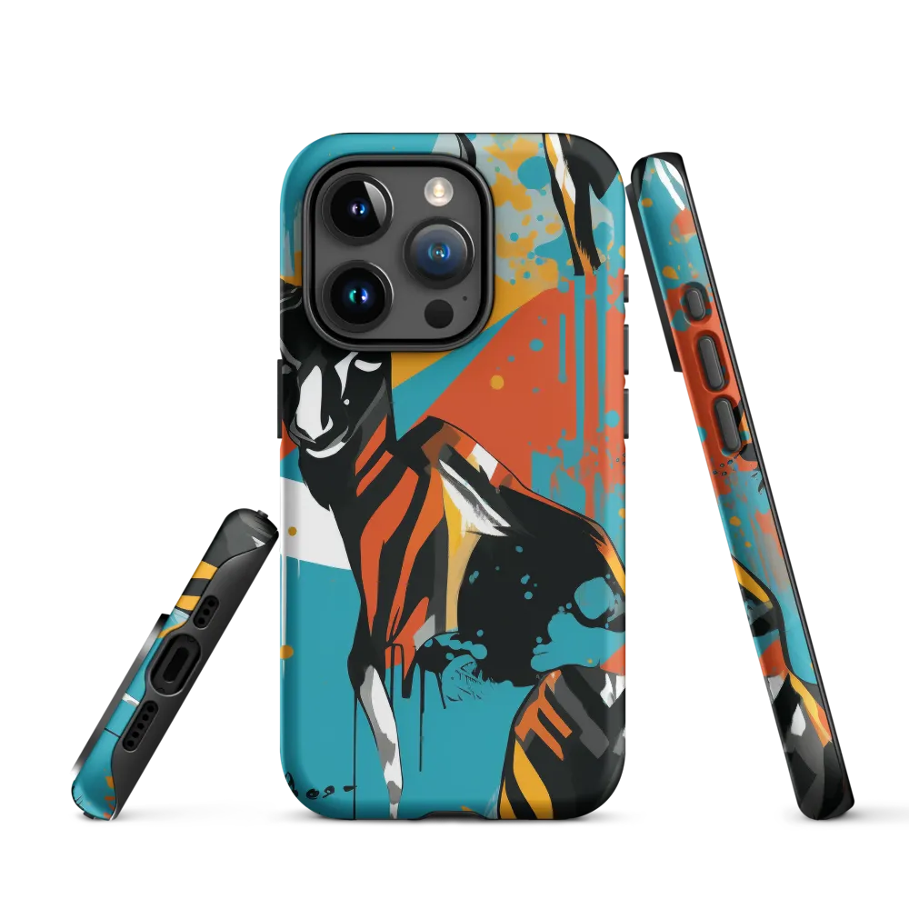 Dynamic Antelope in Vivid Abstract