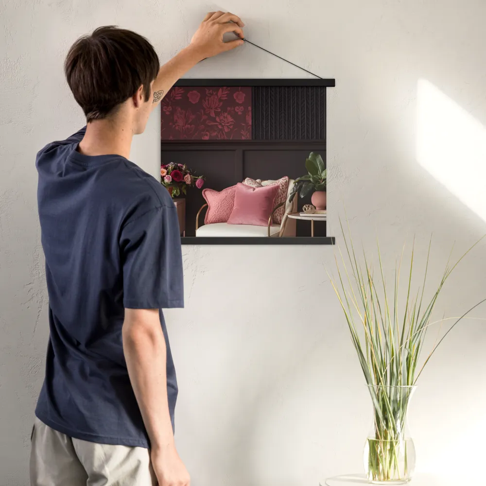 Elegance in Contrast: A Modern Interior Design | Poster With Black Wood Hanger | 18″×18″
