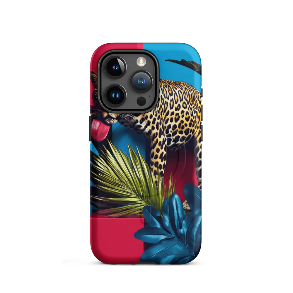 Playful Leopard in Vibrant Paradise