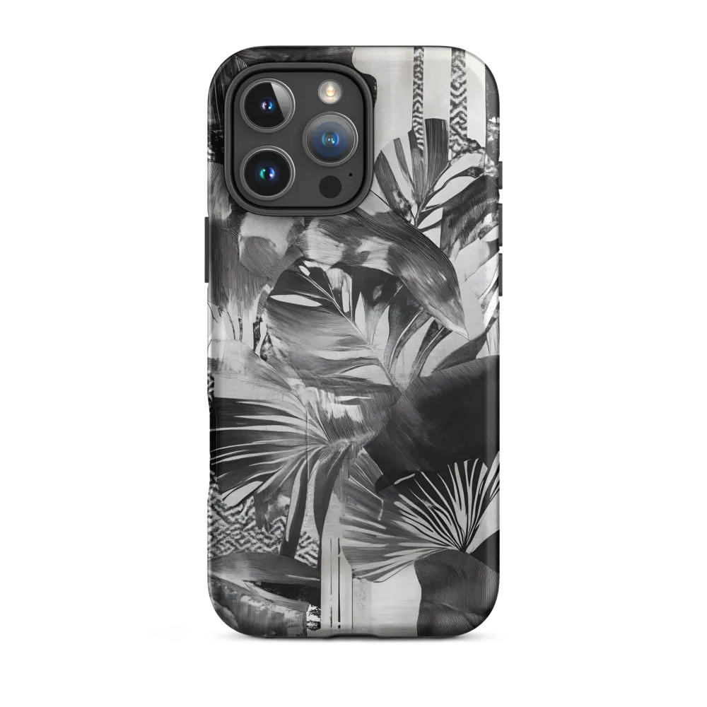 Monochrome Serenity in Tropical Foliage
