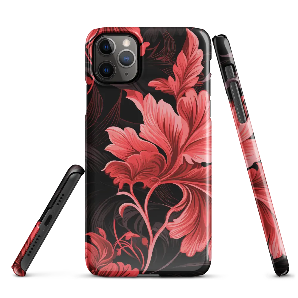 Tropical Elegance in Red | Phone Case |  11 Pro Max | Snap Case | Glossy