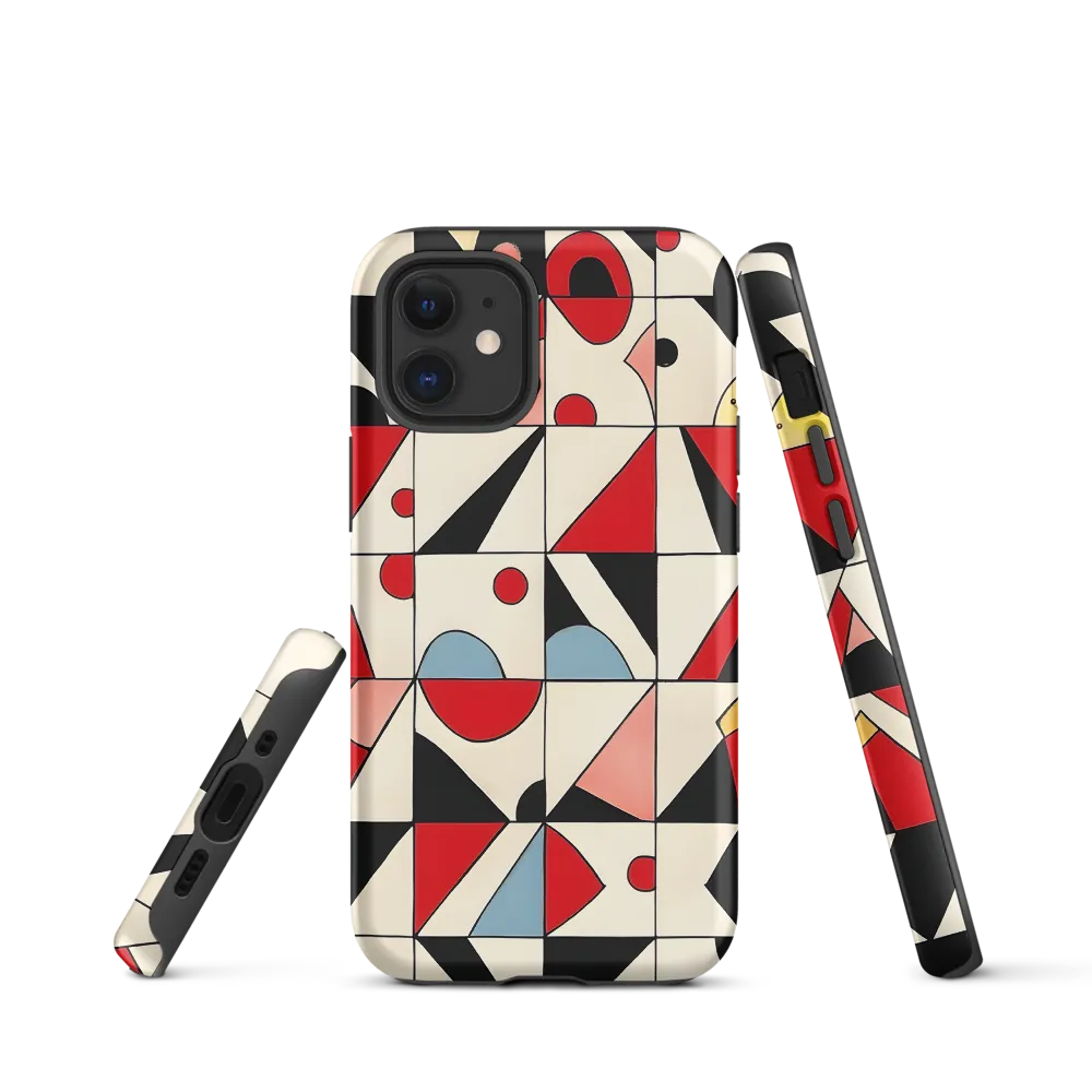Dynamic Geometric Harmony | Phone Case |  12 mini | Tough Case | Matte