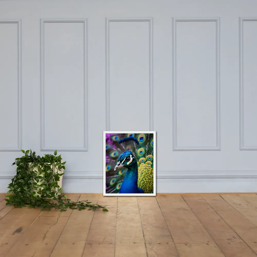 Regal Plumage: The Peacock's Splendor | Poster with White Frame | 16″×20″