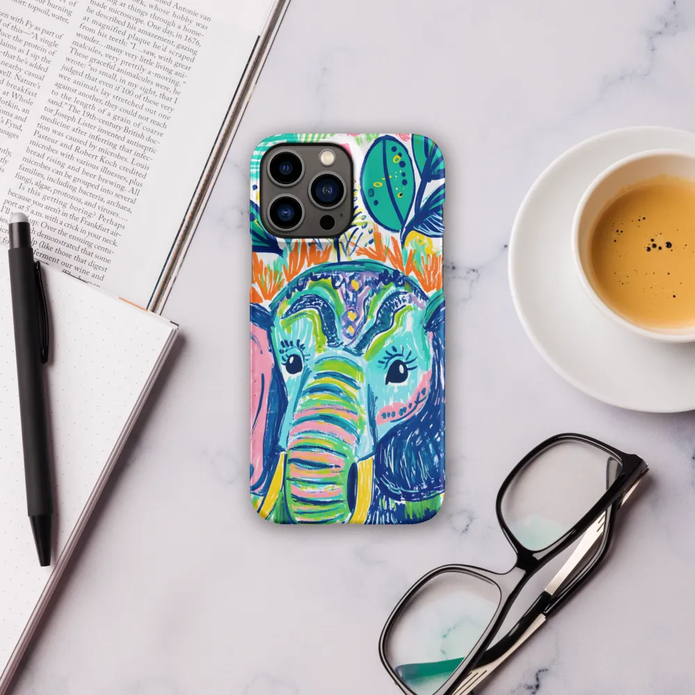 Whimsical Elephant Portrait | Phone Case |  13 Pro Max | Snap Case | Matte