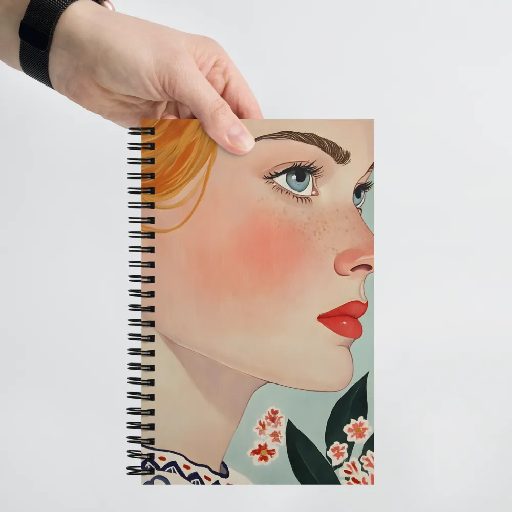 Serene Portrait of a Woman | Spiral Notebook