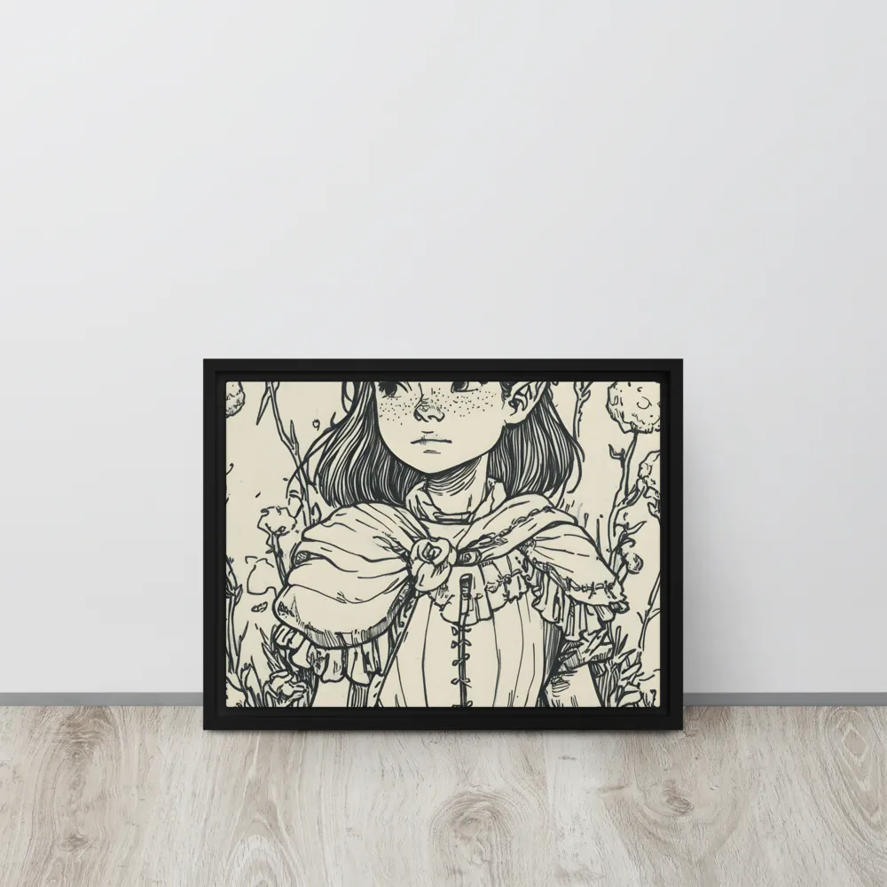 A Young Guardian of Nature | Canvas with Black Frame | 12″×16″