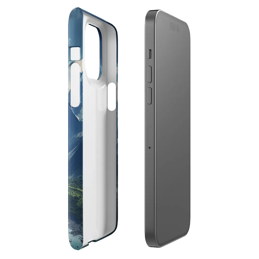 Majestic Serenity: A Landscape of Mountains and Rivers | Phone Case |  14 Pro Max | Snap Case | Glossy