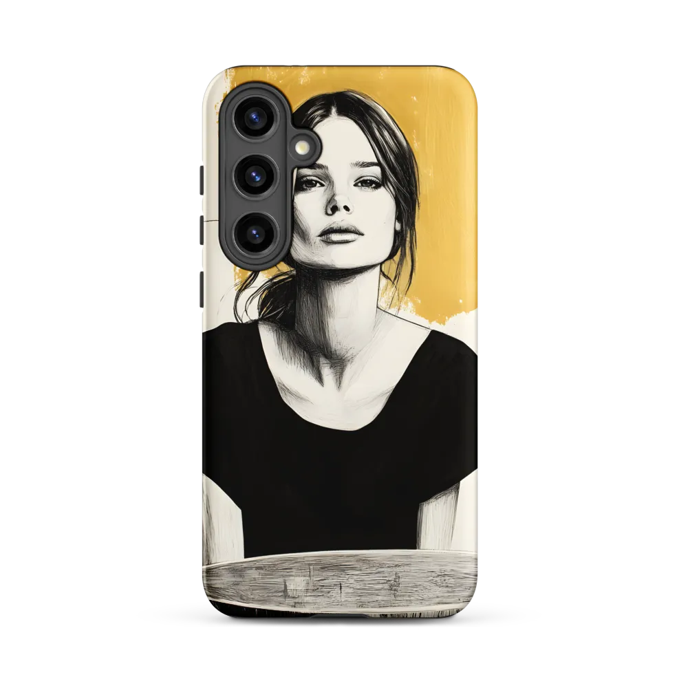 Golden Serenity: A Minimalist Portrait