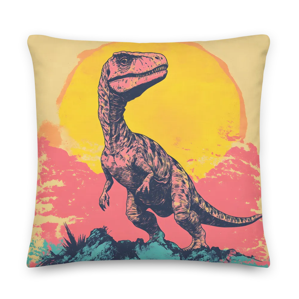 Majestic Dinosaur at Sunrise | Pillow & Pillow Case | Multiple Sizes