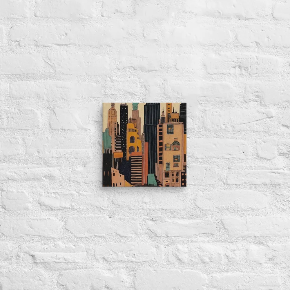 Urban Symphony in Ink | Canvas | 10″×10″