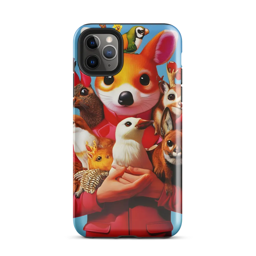 Harmony in Whimsy: A Modern Animal Ensemble | Phone Case |  11 Pro Max | Tough Case | Glossy