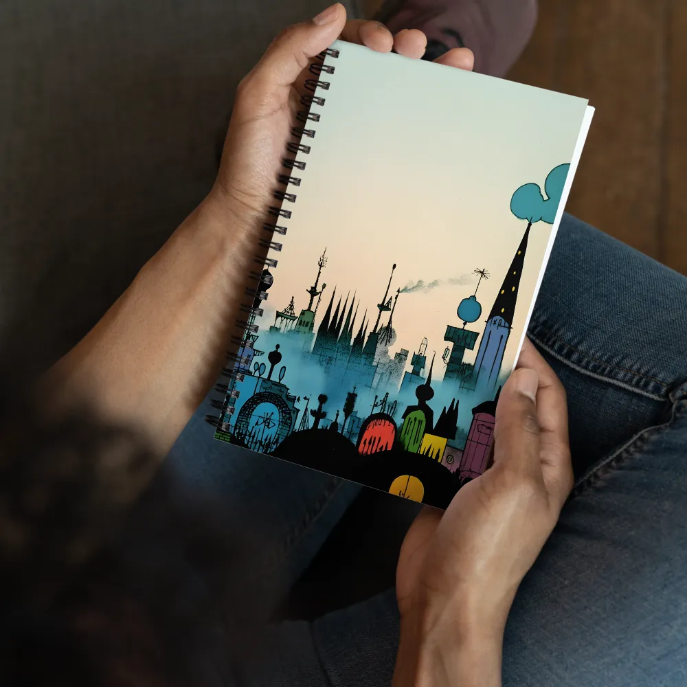 Whimsical Cityscape | Spiral Notebook