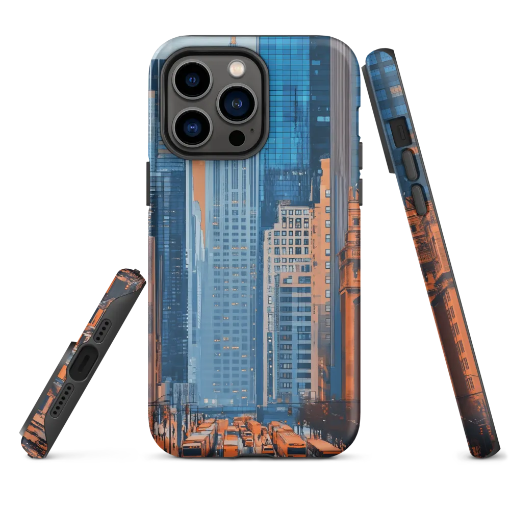 Urban Symphony in Blue and Orange