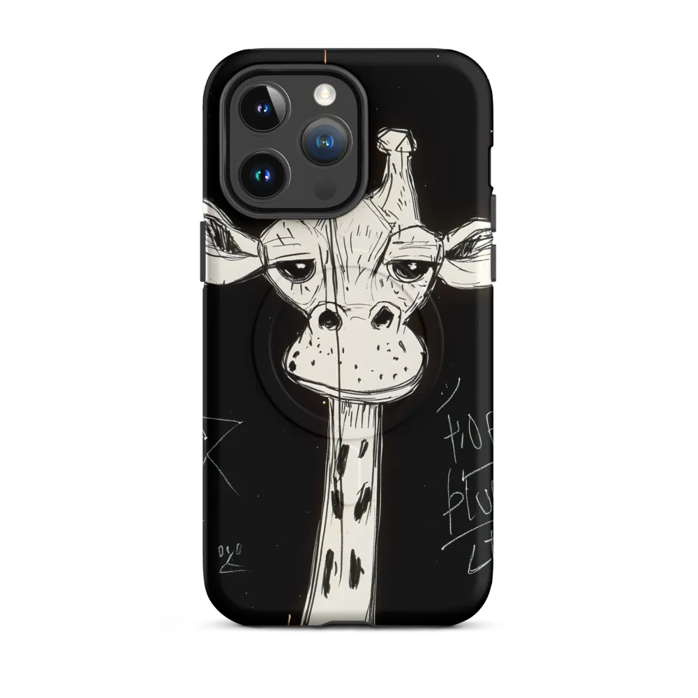 Whimsical Giraffe in Ink