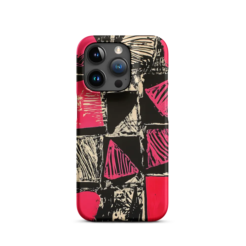 Geometric Symphony in Pink and Black