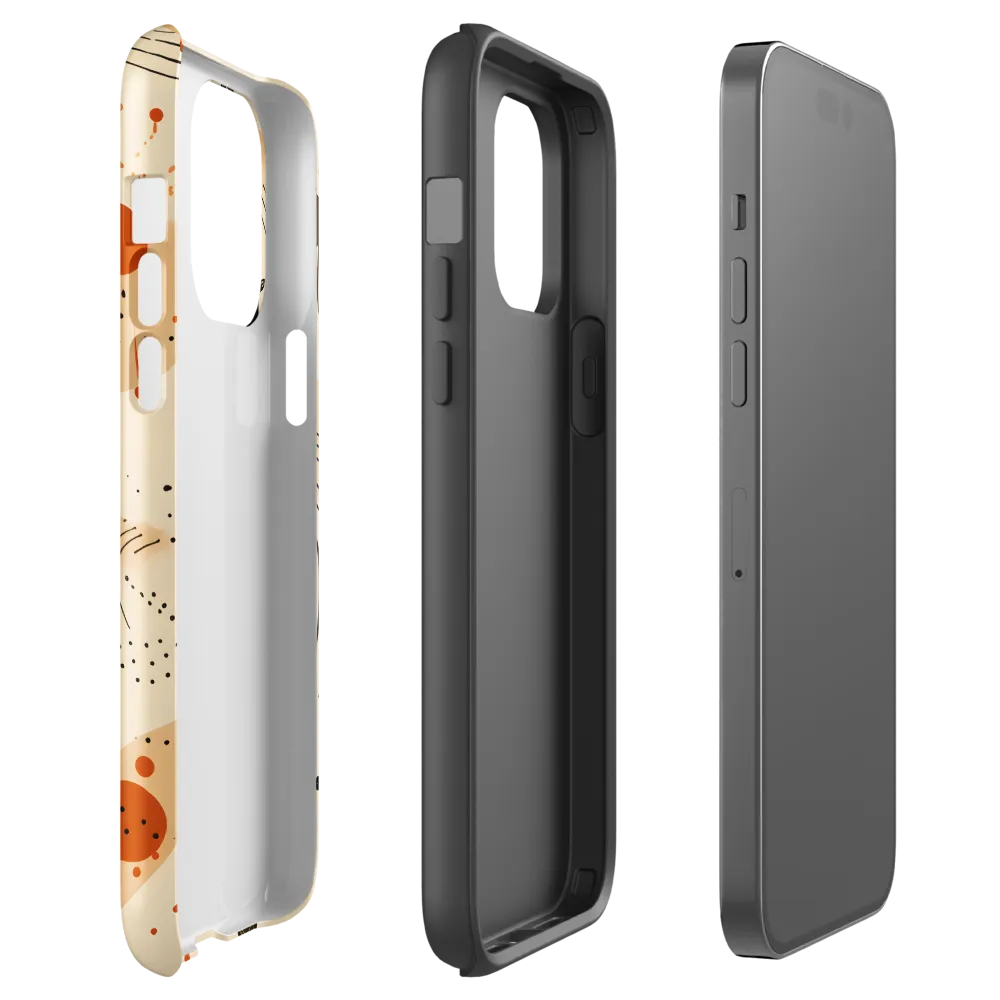 Playful Patterns in Earth Tones | Phone Case |  14 Pro Max | Tough Case | Glossy