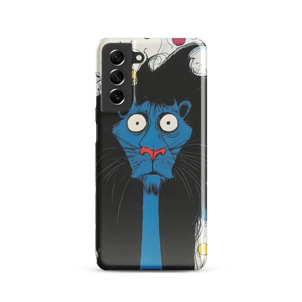 Whimsical Blue Lion