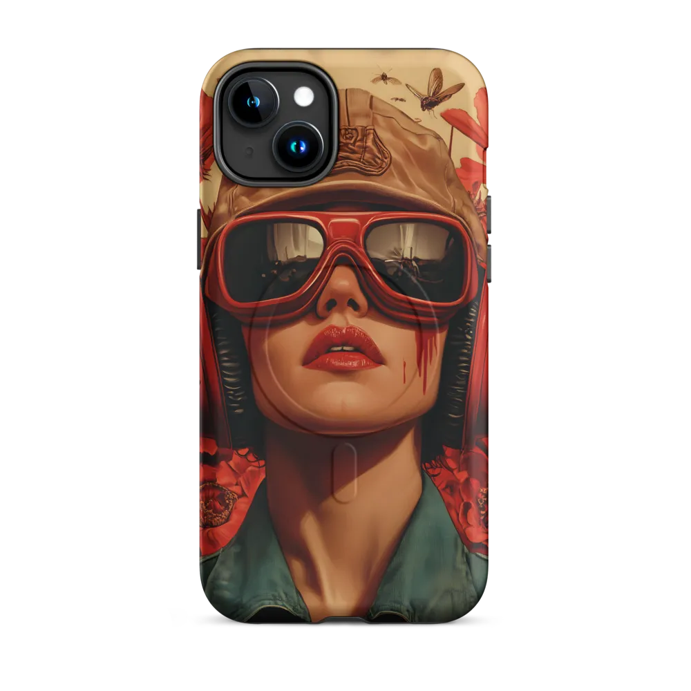 Defiant Portrait in a Floral Realm | Phone Case |  15 Plus | MagSafe® Tough Case | Matte