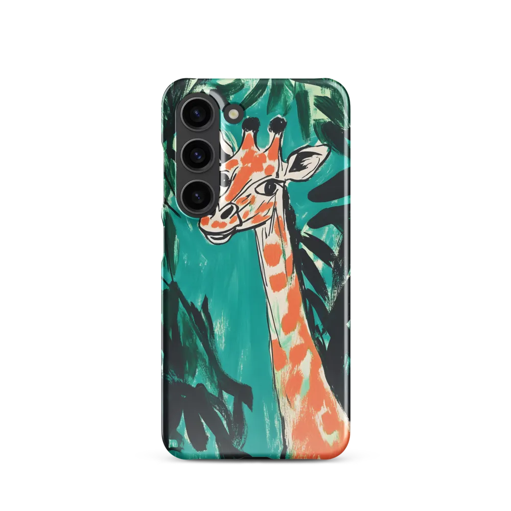 Curious Giraffe in Lush Greenery | Phone Case |  S23 | Snap Case | Glossy