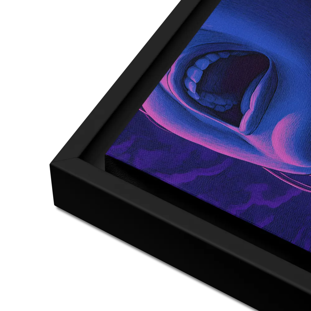 Echoes of Anguish | Canvas with Black Frame | 12″×16″