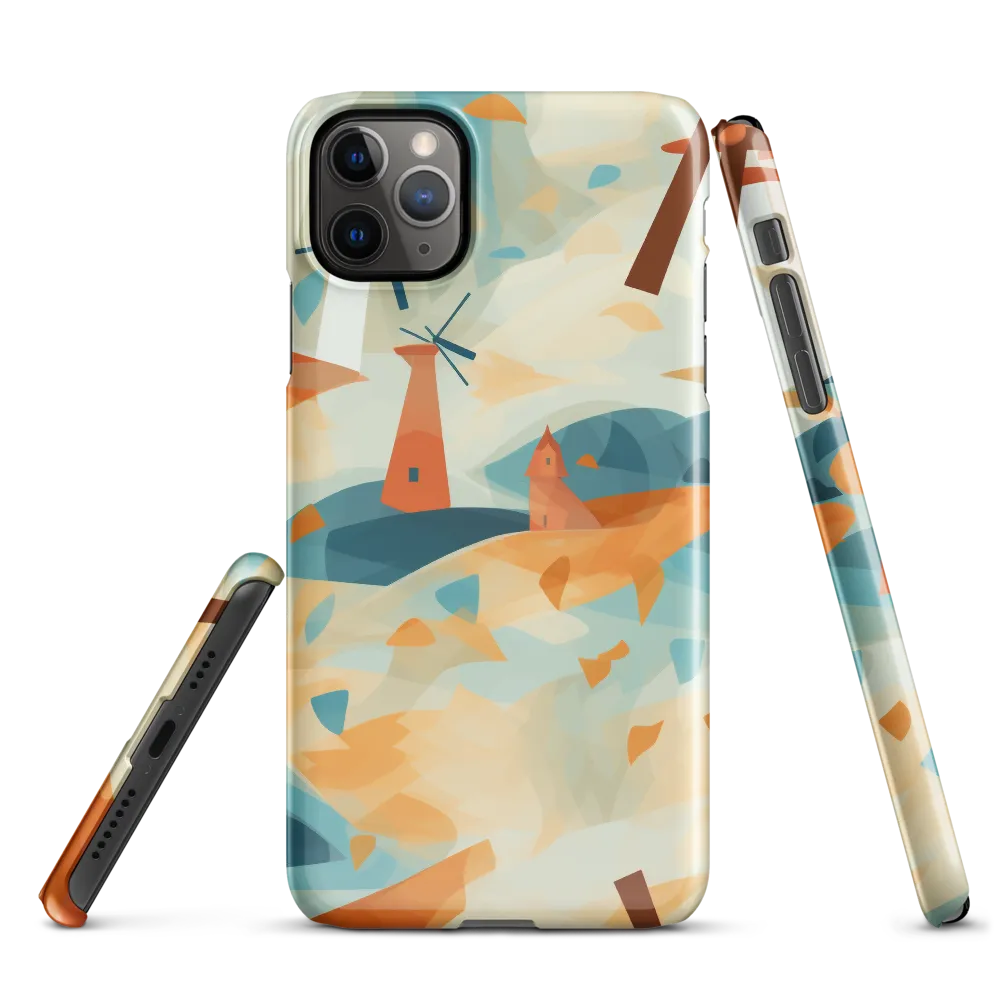 Whimsical Windmills in a Tranquil Landscape | Phone Case |  11 Pro Max | Snap Case | Glossy