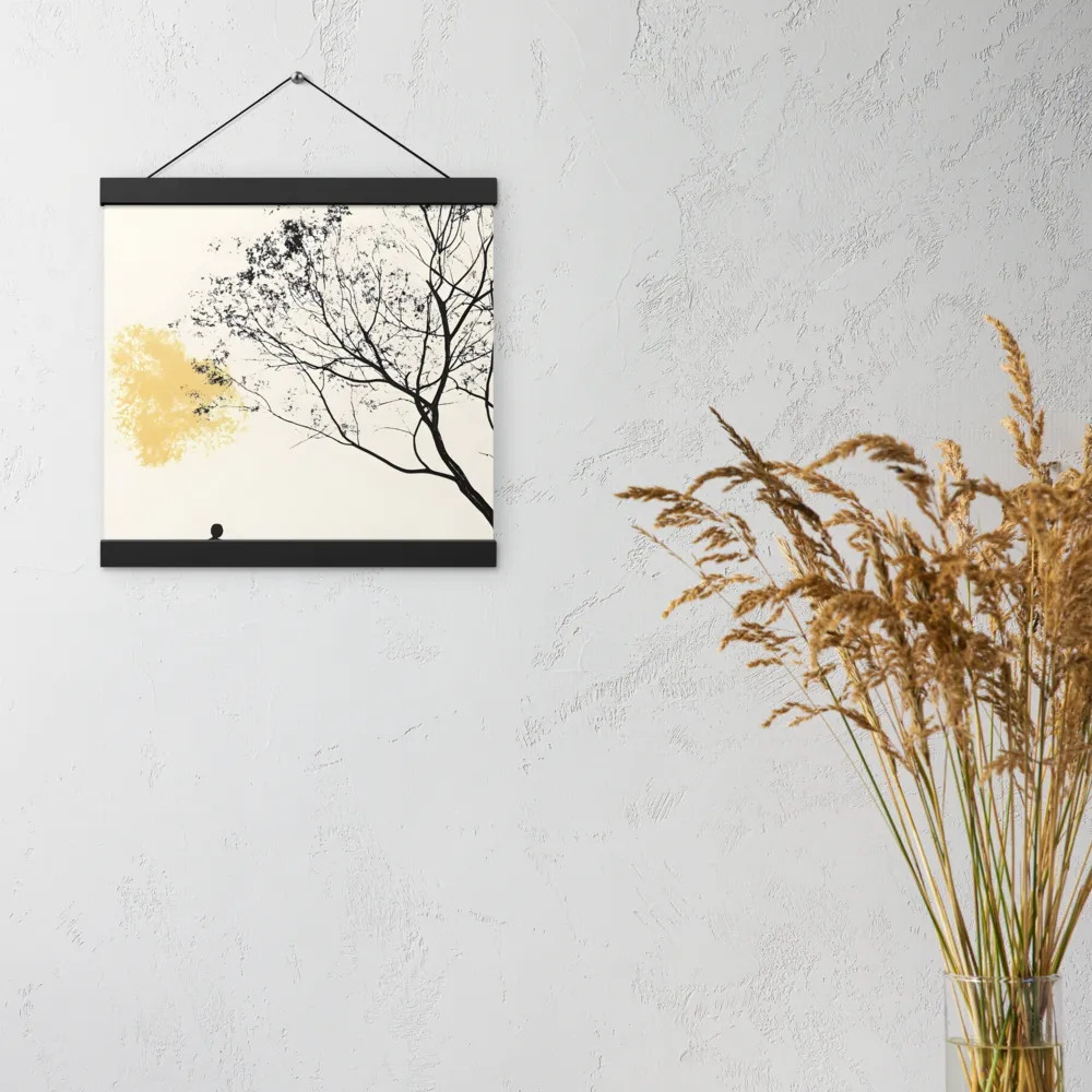 Whispers of Solitude | Poster With Black Wood Hanger | 12″×12″