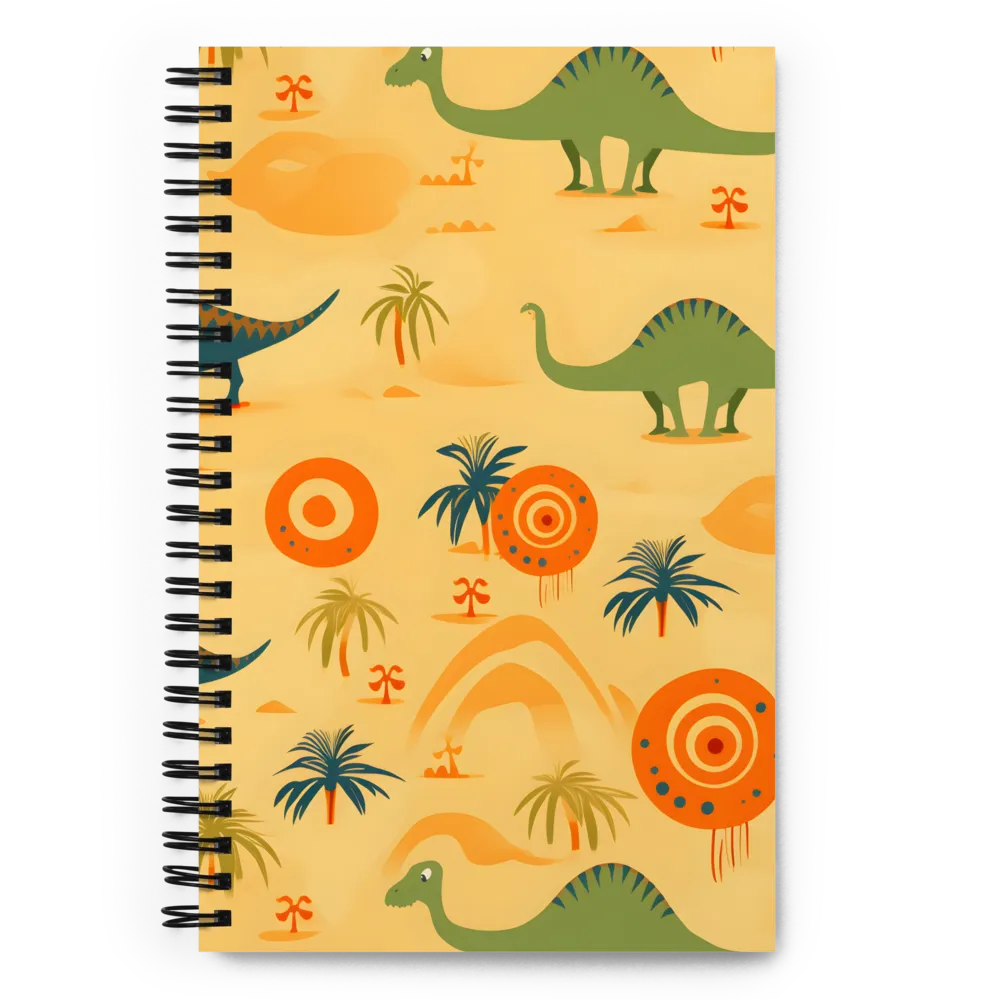 Dinosauria Delight: A Colorful Prehistoric Adventure | Spiral Notebook