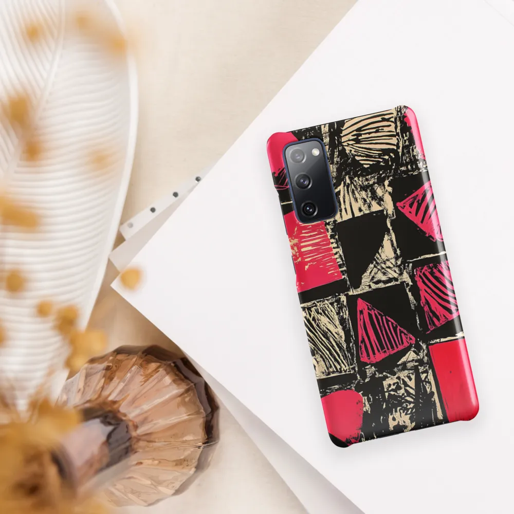Geometric Symphony in Pink and Black