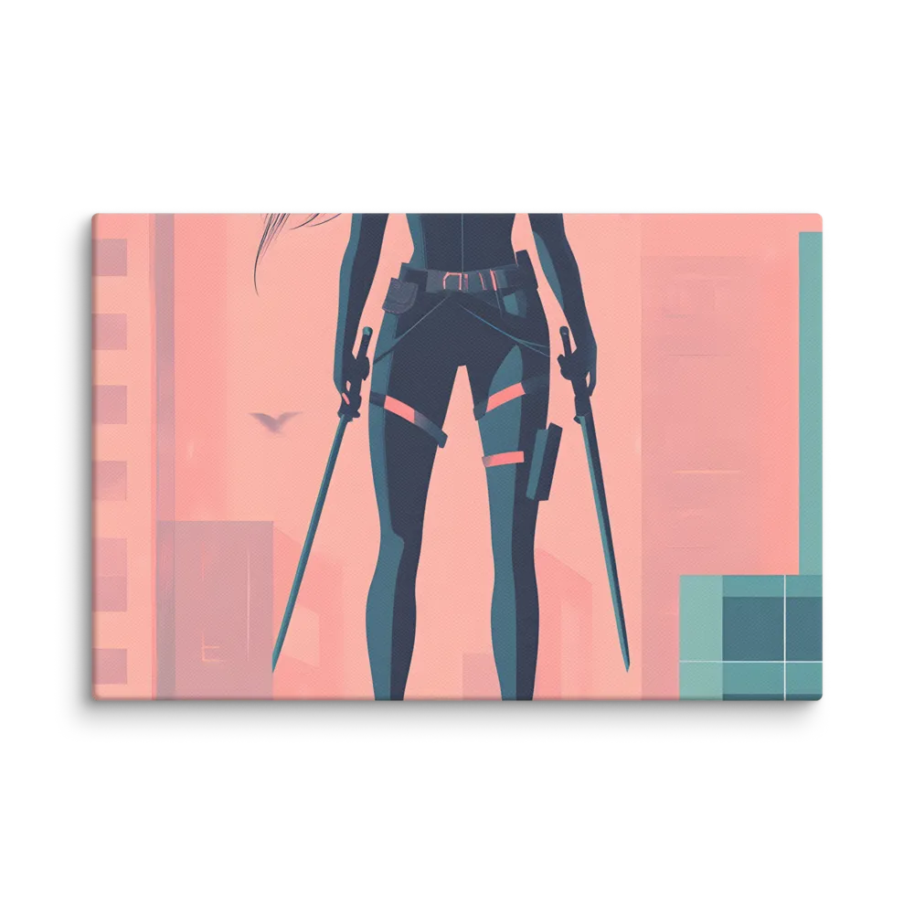 Urban Sentinel: A Warrior's Stand | Canvas | 12″×18″