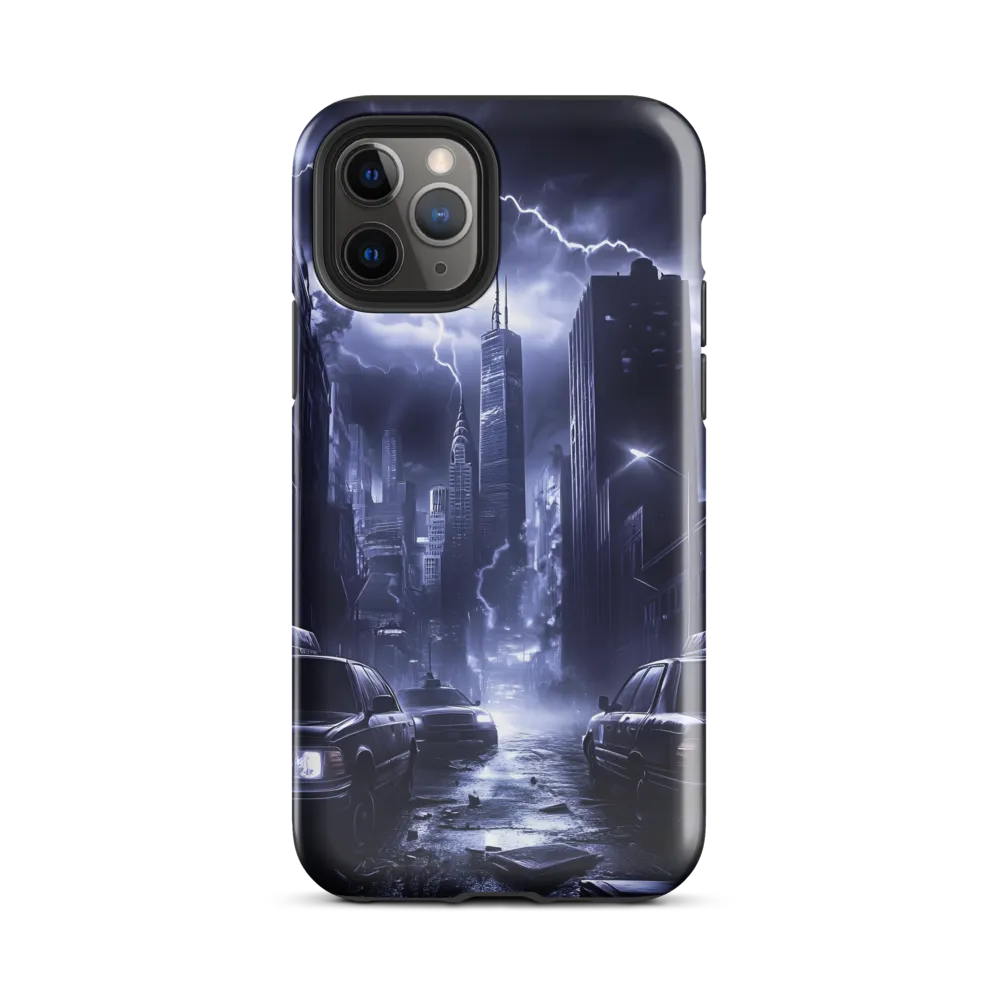 Stormy Cityscape: Shadows of the Night | Phone Case |  11 Pro | Tough Case | Glossy