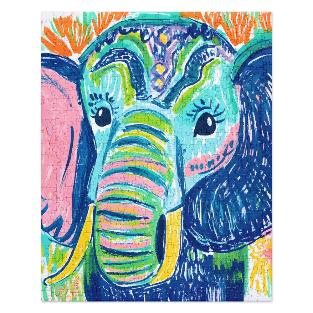 Whimsical Elephant Portrait | Jigsaw Puzzle | 520 pieces