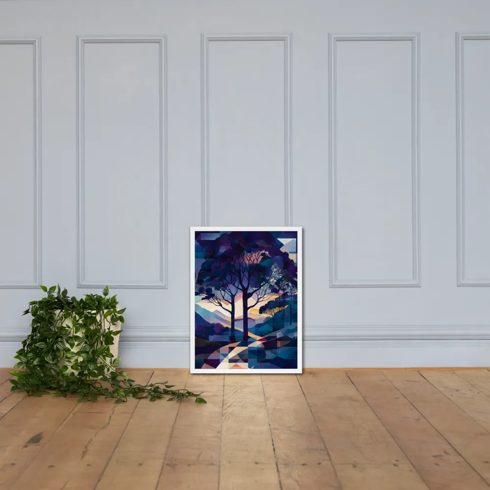 Tranquil Geometry: A Journey Through Color | Poster with White Frame | 18″×24″