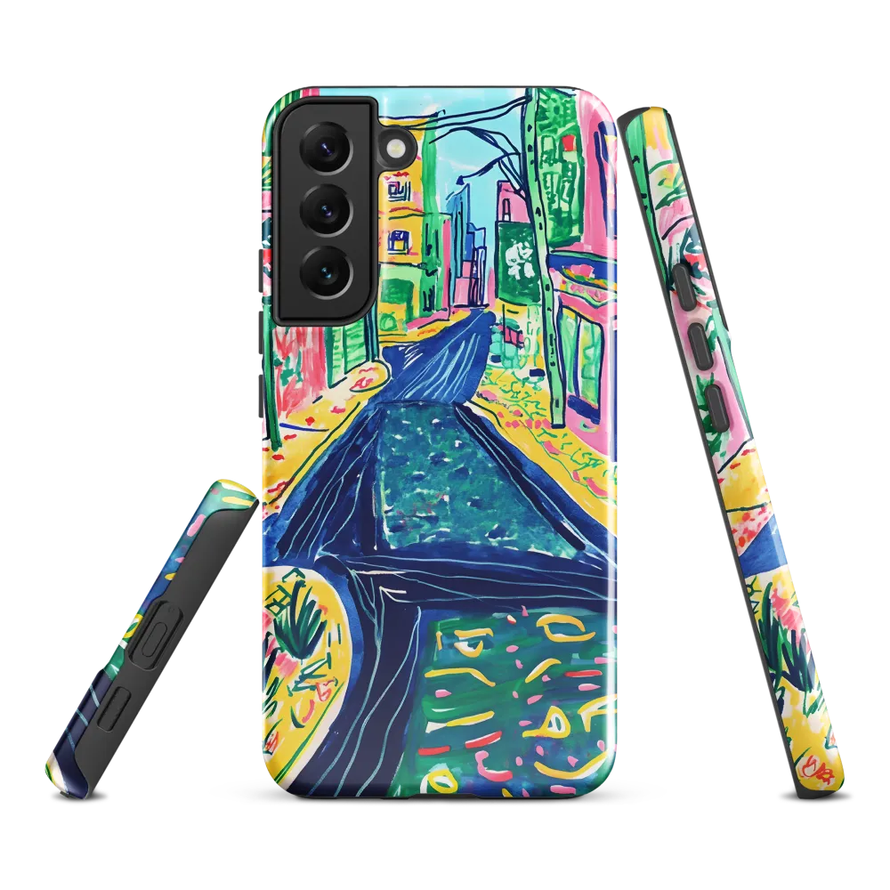 Dreamy Street in Vibrant Hues