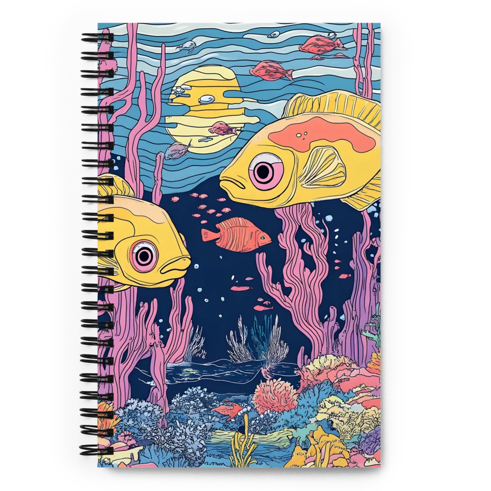 Underwater Dreamscape: A Playful Encounter | Spiral Notebook