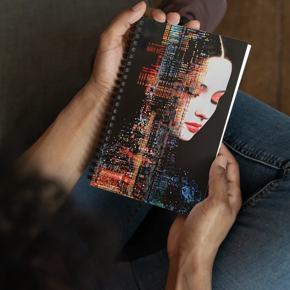 Pixelated Dreams: A Melding of Technology and Emotion | Spiral Notebook