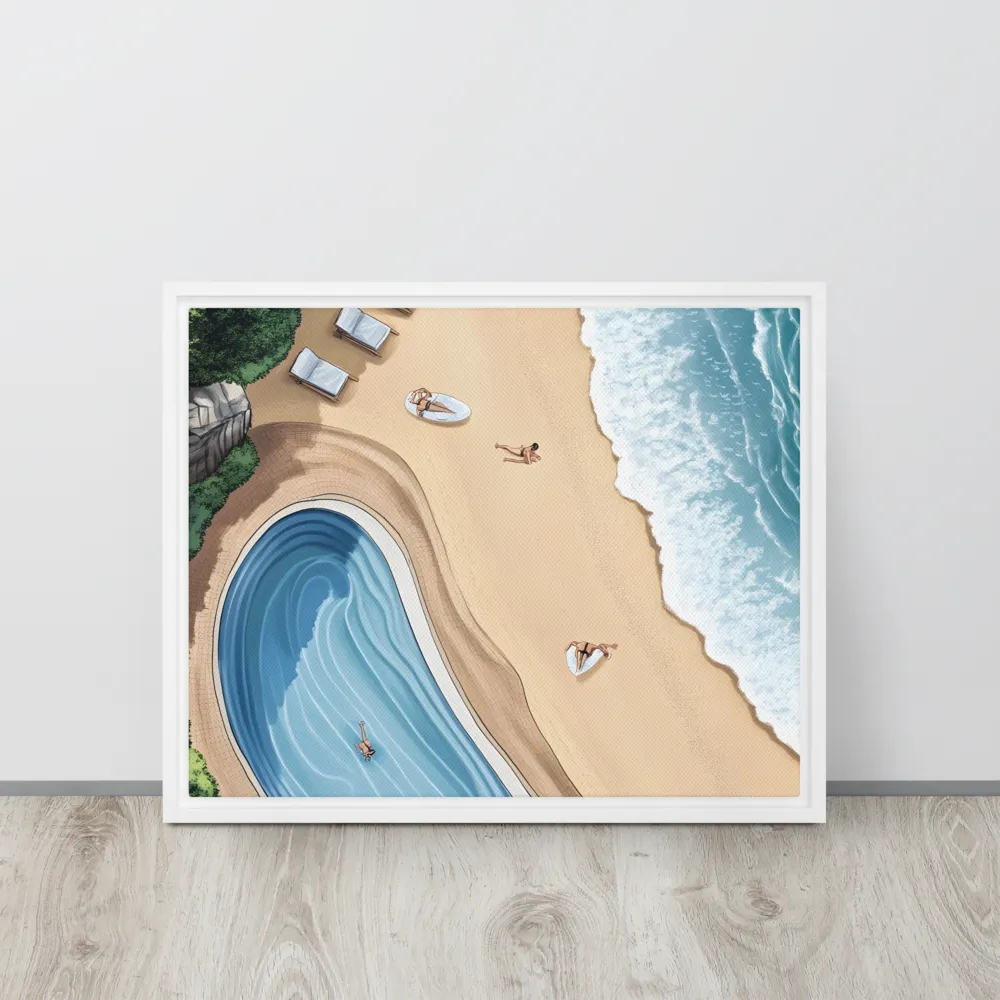 Serenity by the Shore | Canvas with White Frame | 16″×20″