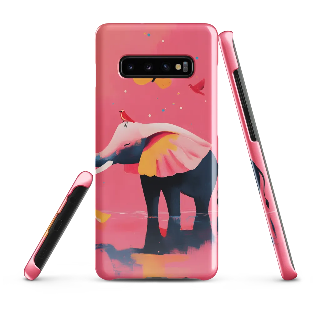 Whimsical Serenity: The Playful Elephant | Phone Case |  S10 Plus | Snap Case | Glossy