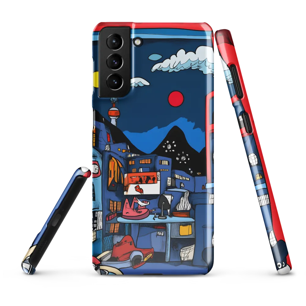 Whimsical Cityscape at Night