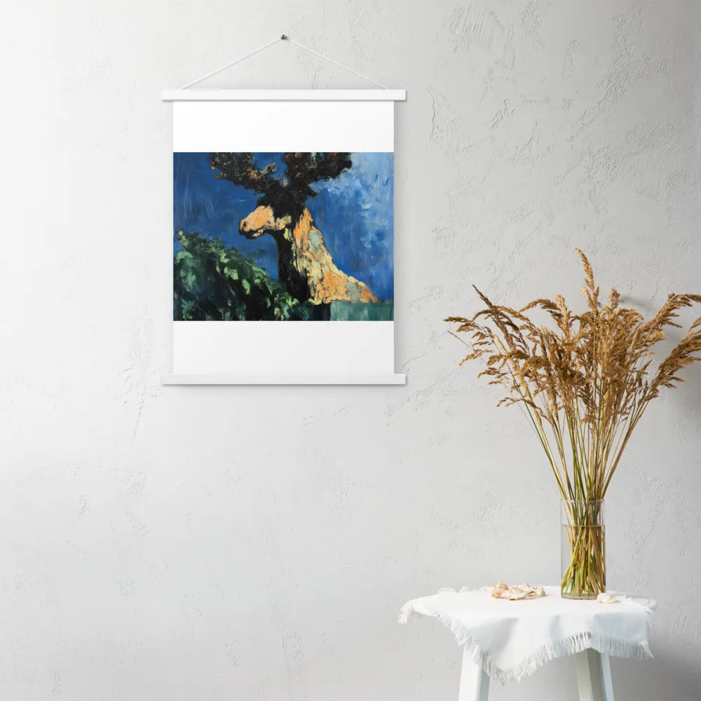 The Majestic Deer in Nature | Poster With White Wood Hanger | 18″×24″