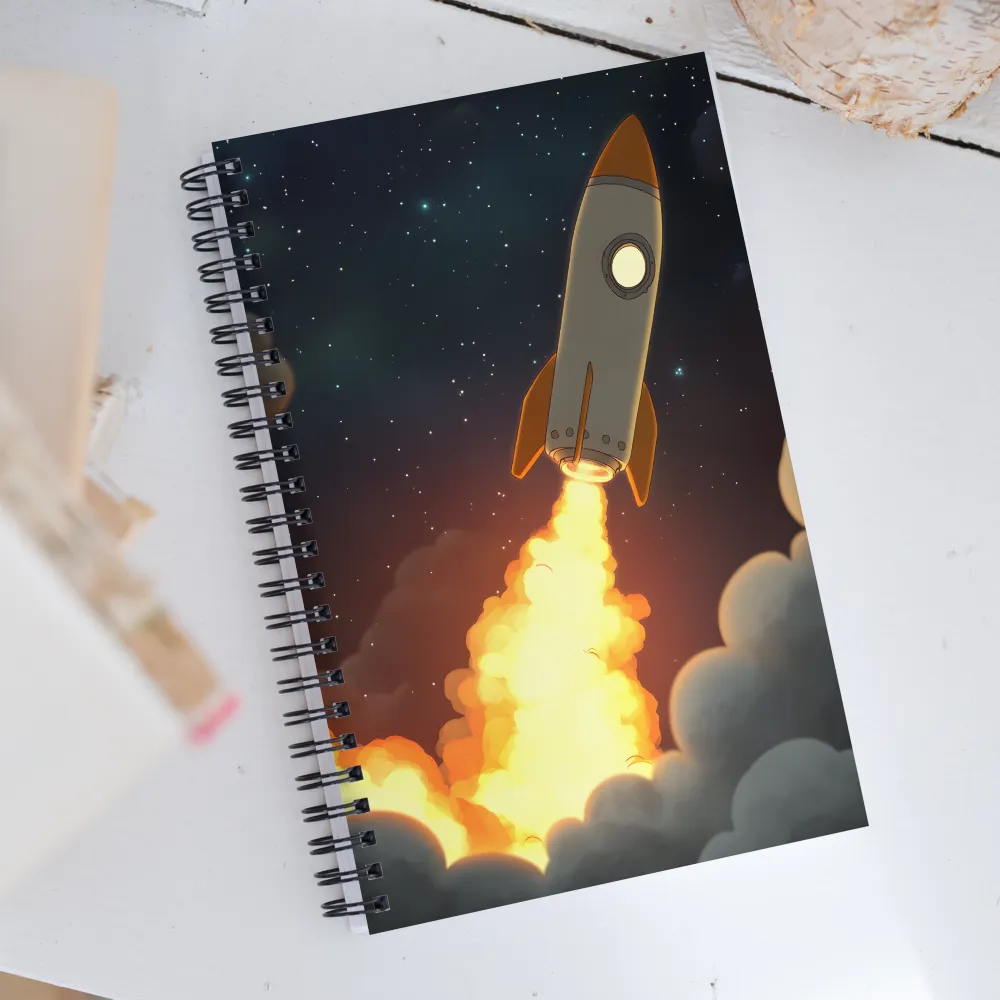 Launch into the Cosmos | Spiral Notebook