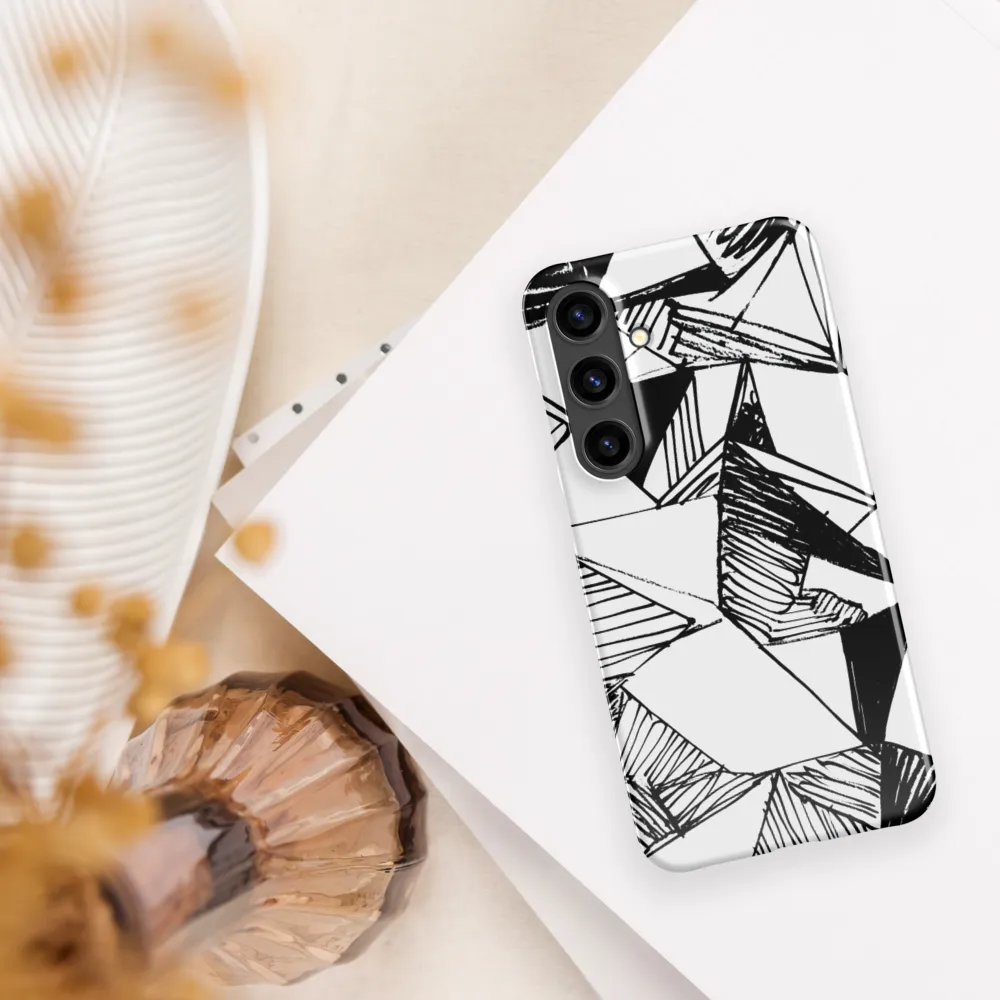 Dynamic Geometry in Ink | Phone Case |  S24 Plus | Snap Case | Glossy