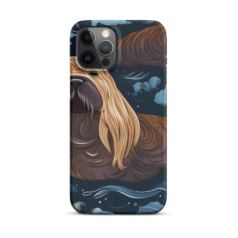 Whimsical Walruses in Deep Blue