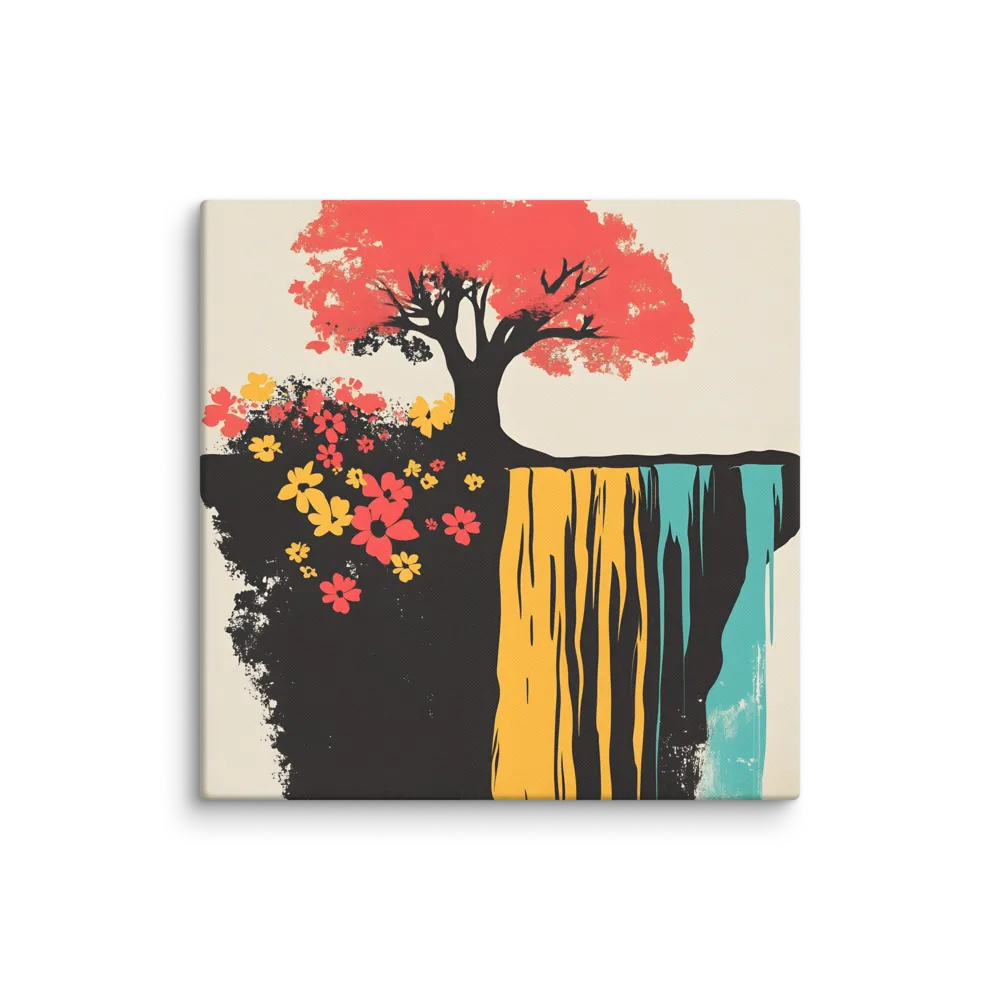 Serene Cascade of Colors | Canvas | 30″×30″