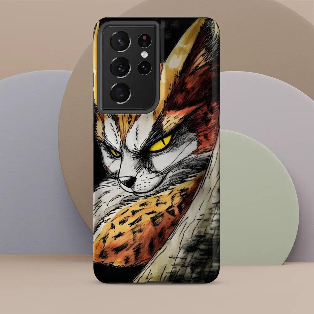 Fierce Gaze of the Wild Cat
