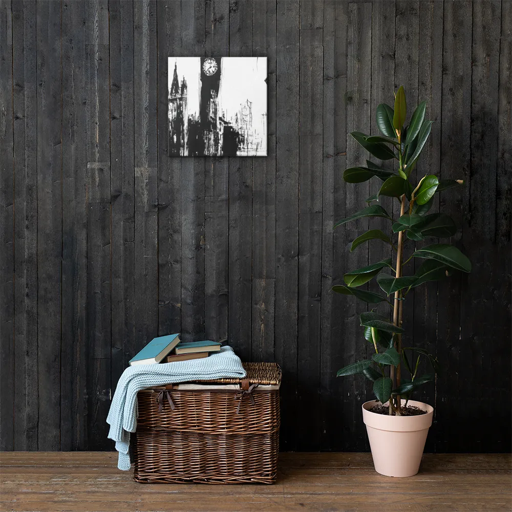 Clock Tower in Motion | Canvas | 16″×16″