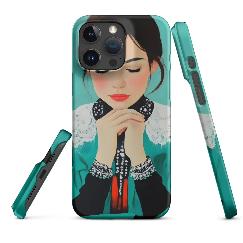 Serenity in Turquoise | Phone Case |  16 Pro Max | Snap Case | Matte